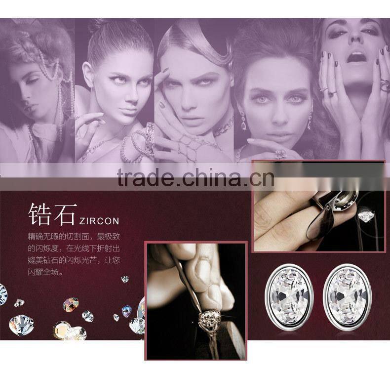 OUXI Wholesale unique 925 sterling silver ladies crystal earring Made With Crystal Y20199