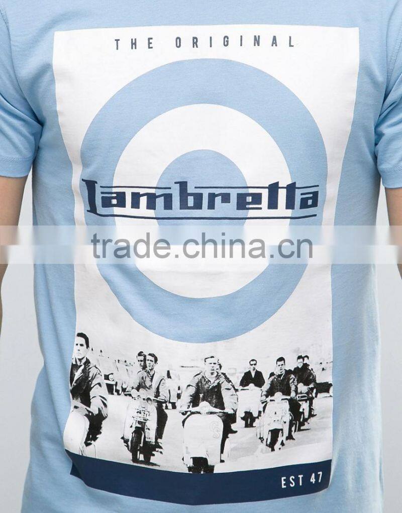 China OEM High Quality Blue 200gsm 3d printed 100% polyester Blue Mens t shirts manufacturers in china