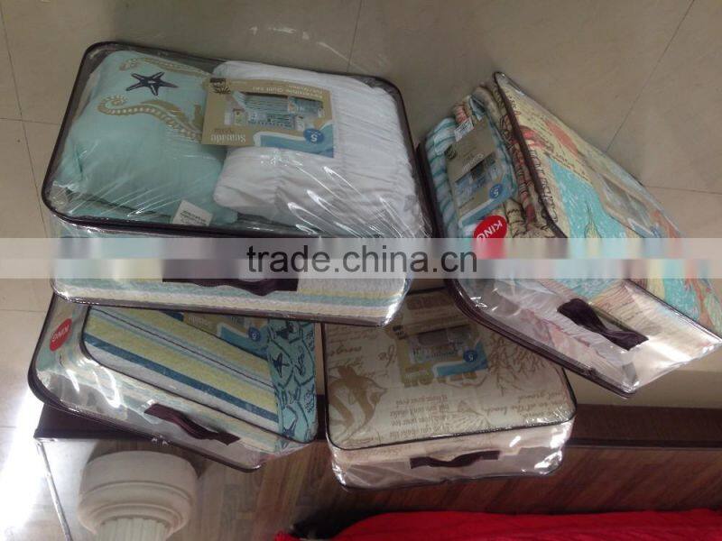100% polyester fiber quited cover set with filling America origin order design as main products