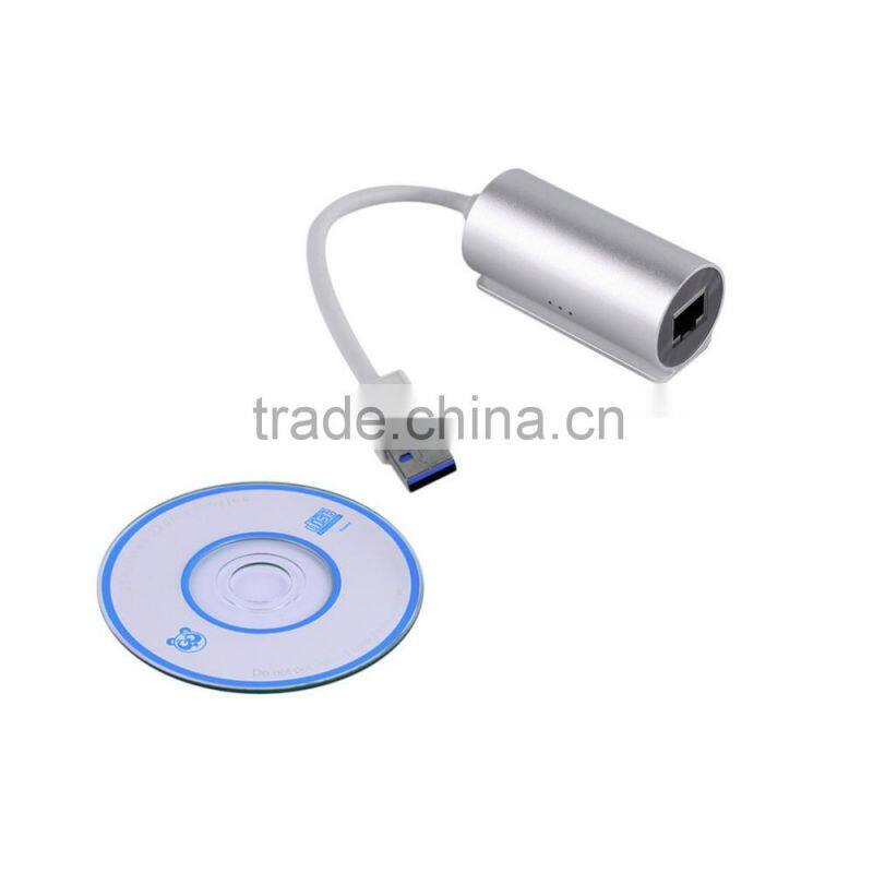 Aluminum USB 3.0 to RJ45 Gigabit Ethernet LAN Adapter 1000Mbps for PC Laptop Wholesale
