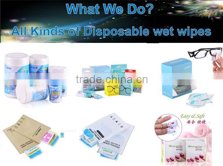 3*3cm non-woven cloth factory high quality 70% isopropyl alcohol antiseptic wipes