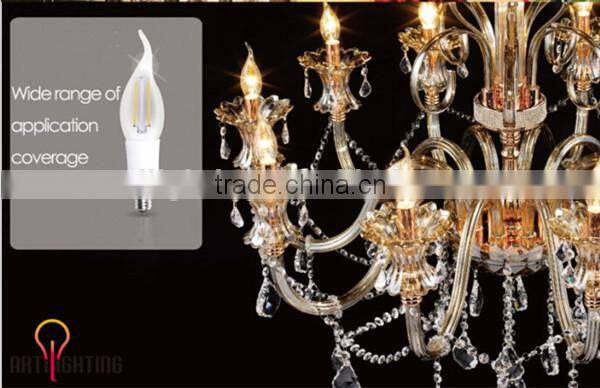 high wattage led filament candle bulb