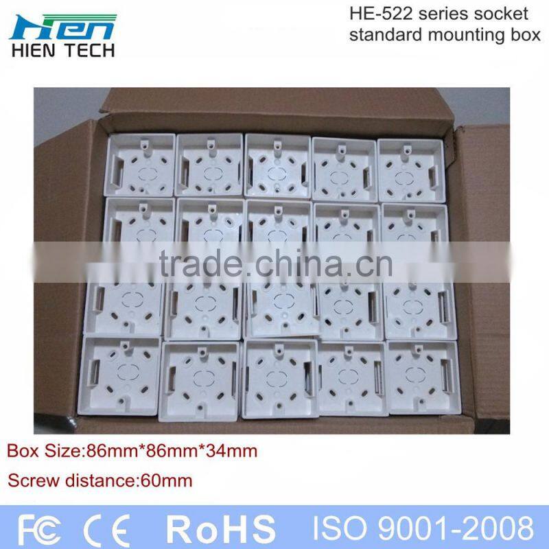 86 type mounting box for HE-522 series and HE-530 series USB wall socket using