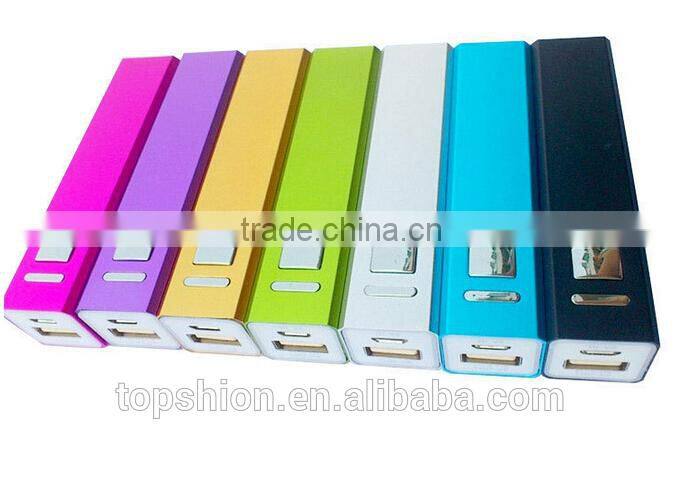 Aluminum metal power bank 2600mah external battery power charger, mini universal power bank 2600mah with micro usb cable