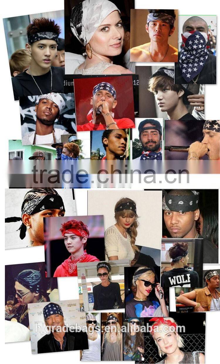 100% cotton wholesale custom bandana