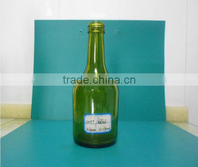 250ml small Green Glass Wine Bottle