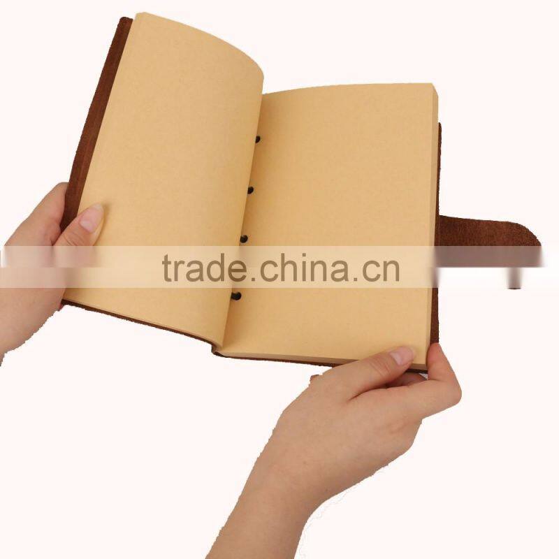 Plaro style high quality business gifts cow logo leather notebook