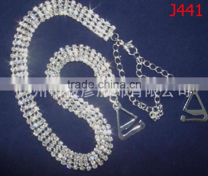 Shinny metal Rhinestone bra shoulder strap