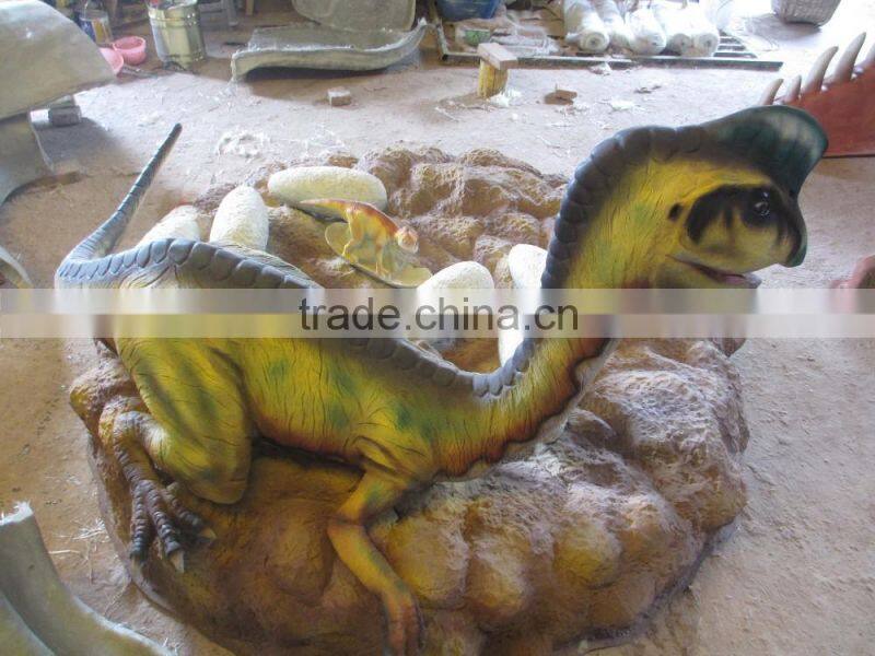 Fiberglass dinosaur statue for decoration