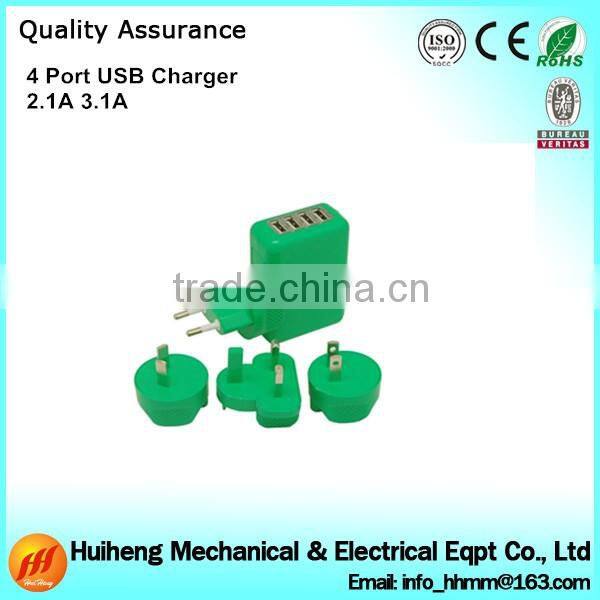 Hot Sale Fast Speed 4 Port Multi Port USB Charger for iphone wall Charger