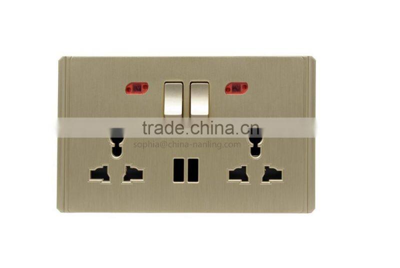 13 amp multi-function switched usb wall socket