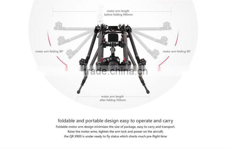 New released Walkera QR X900 quadcopter aerial aircraft GPS FPV autorotation parachute protection gas powered rc helicopter