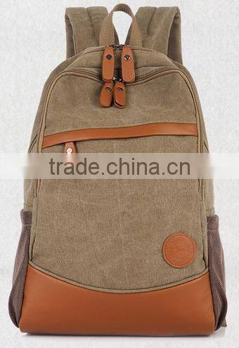 Custom Stock Girl Campus Backpack School Book Shoulder Bag Canvas Backbag