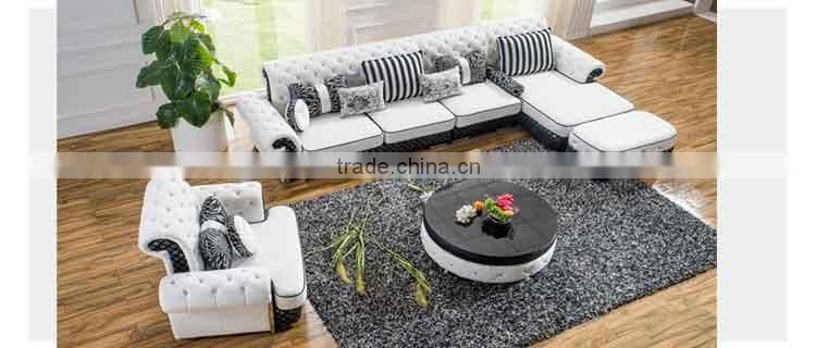 C979C Hot selling livingroom furniture L shaped modern leather sofa set