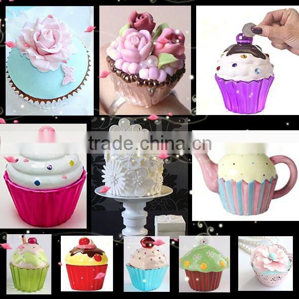 wholesale electro-plated pottery candle with flower shape