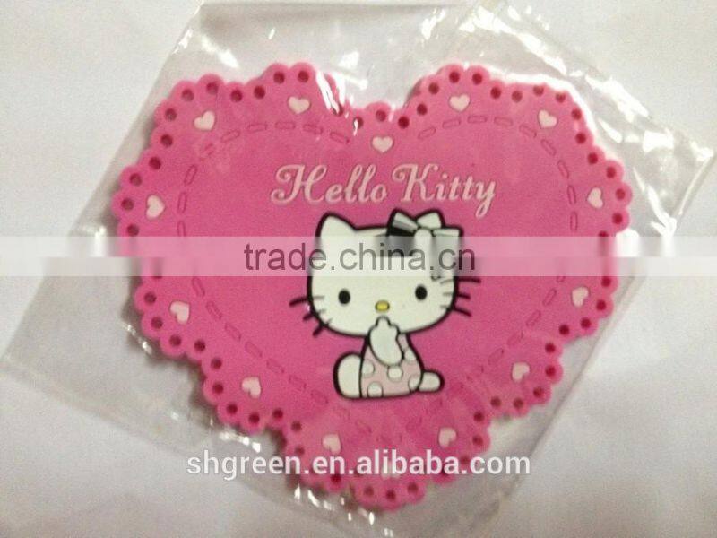 7mm thickness silicone rubber coaster for glass