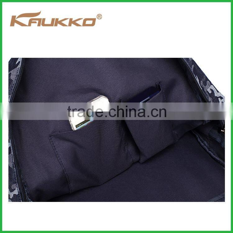 2016 High quality custom polyester camouflage blue school backpack