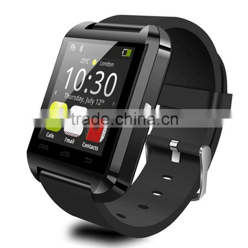 cheap 0.3M camera u8 smart watch wholesale with watch warranty card