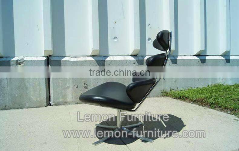 indoor chaise lounge poul volther leather corona chair with ottoman in living room