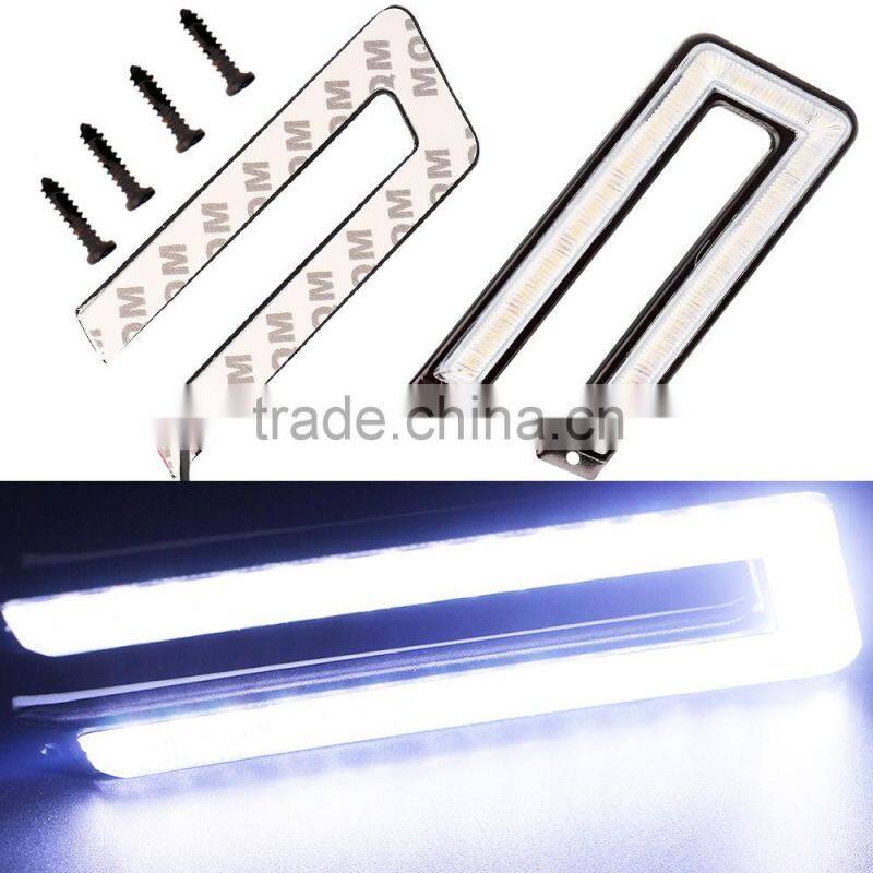 Waterproof 12V U Shape LED DRL Fog Driving Lamp 6000K Led Daytime Running Lights