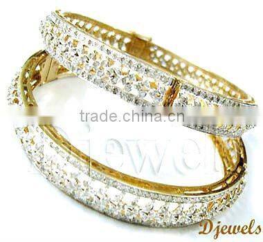 Ladies Diamond Gold Bangles, New Look Diamond Gold bangles, Gold Bangles