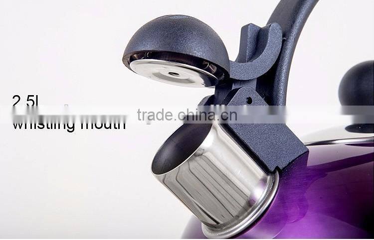 2016 China export 2.5L stainless stell whistle induction teapot