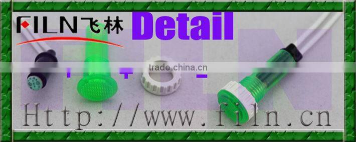 FILN 10mm plastic Green 220V phone call indicator light 100pcs per bag