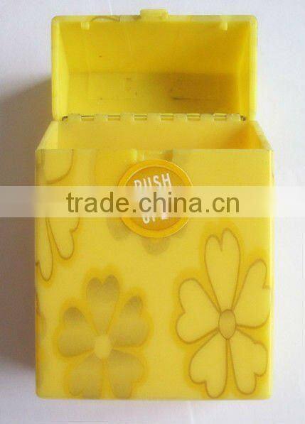 2012 Hot selling. Automatic open plastic cigarette case. Water transfer painted plastic cigarette box.