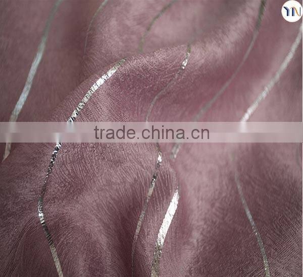 luxury foiling curtain with voile for high-end interior decoration, fashion luxury drapes curtains newly design 2015