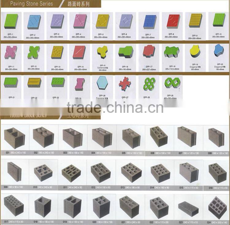 big capacity multi-function fully automatic brick block production line QT4-15