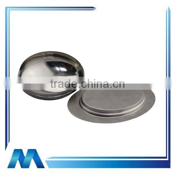 unique satin stainless steel oval butter dish