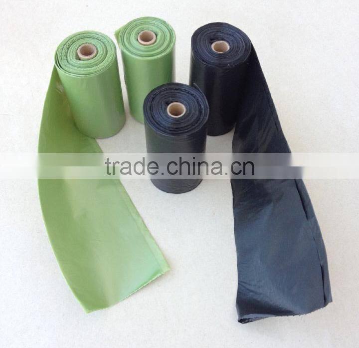 Green dog poop bags with smell fragrance