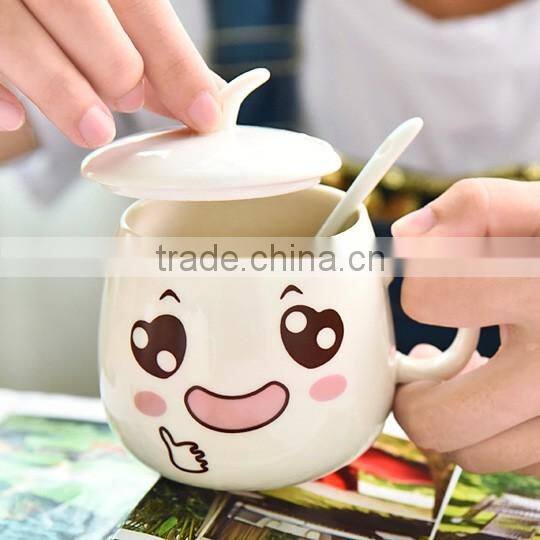 Happy promotional ceramic mugs