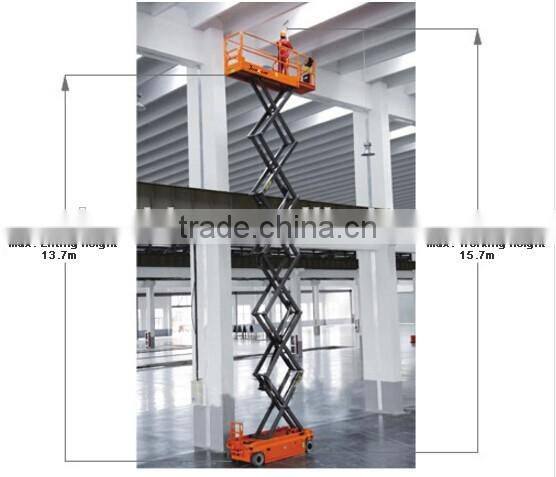 CE ISO electric scissor lift walking aerial work platform Jeakue JK01240