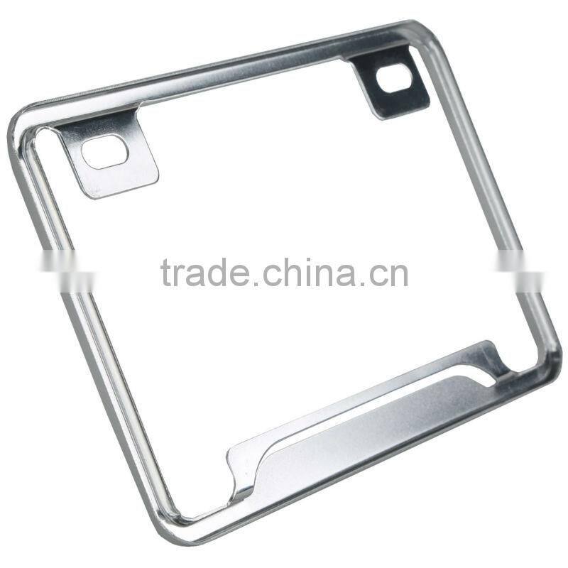 Motorcycle Silver Aluminum License Plate Frame For SUZUKI HONDA KAWASAKI DUCATI