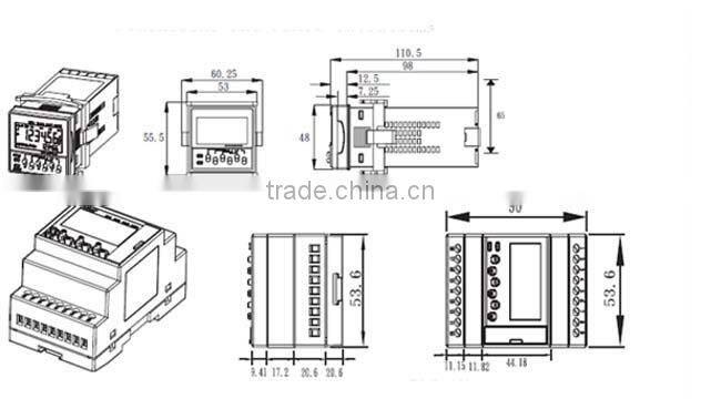 Multi-function LCD digital Timer/Counter/Tachometer TC-Pro48 series
