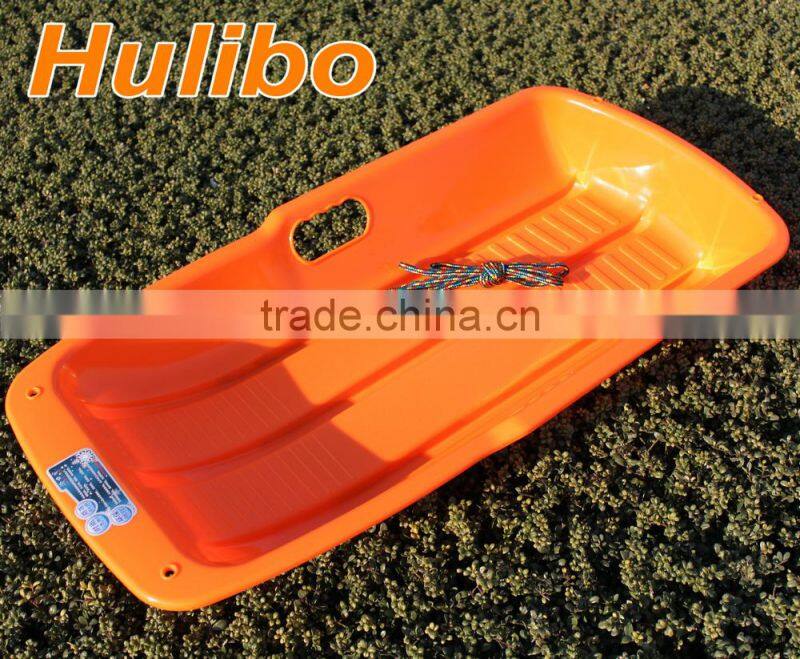 CE Approved Plastic Snow Glider Toboggan Snow Sledge with rope Kids Plastic Ski toys
