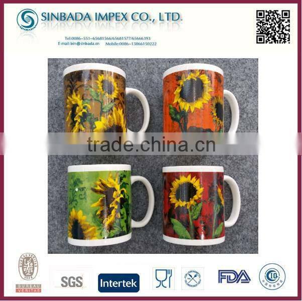 V-shape Ceramic Mug Coffee With Big Handle