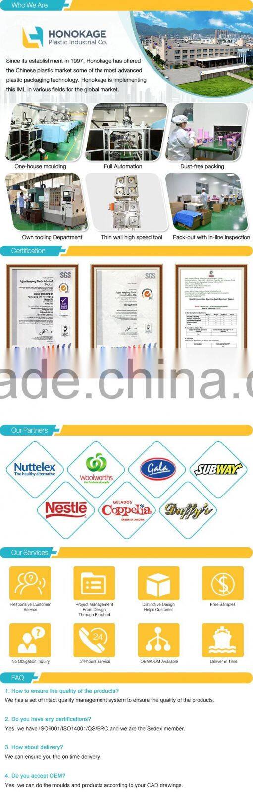 IML Logo Plastic Container for Butter,Peanut Butter Fingers Box Jump,Butter Cake Box Cookies.