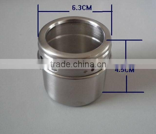 New Arrival 4 Pcs Magnetic Stainless Steel Spice Container Rack Set