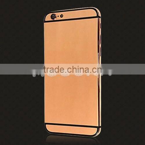 Good quality mirror finish plated gold housing,24K gold plated housing, gold plated back housing for Iphone6