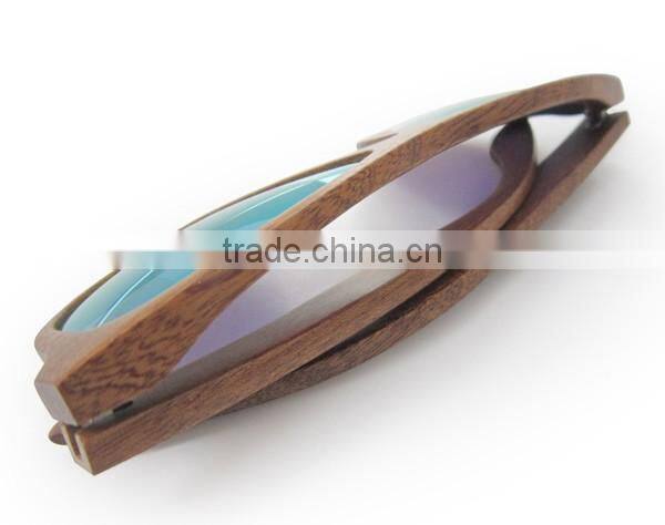 High quality sapele wood-framed lenses sunglasses