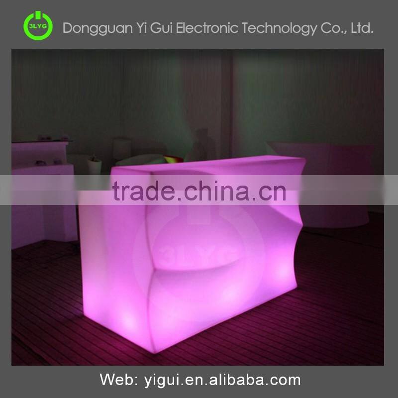 led color changing bar counter and table for party event