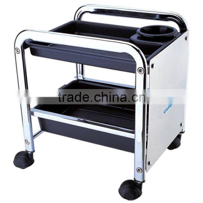 Pedicure wood trolley carts with wheels used nail salon equipment TKN-204