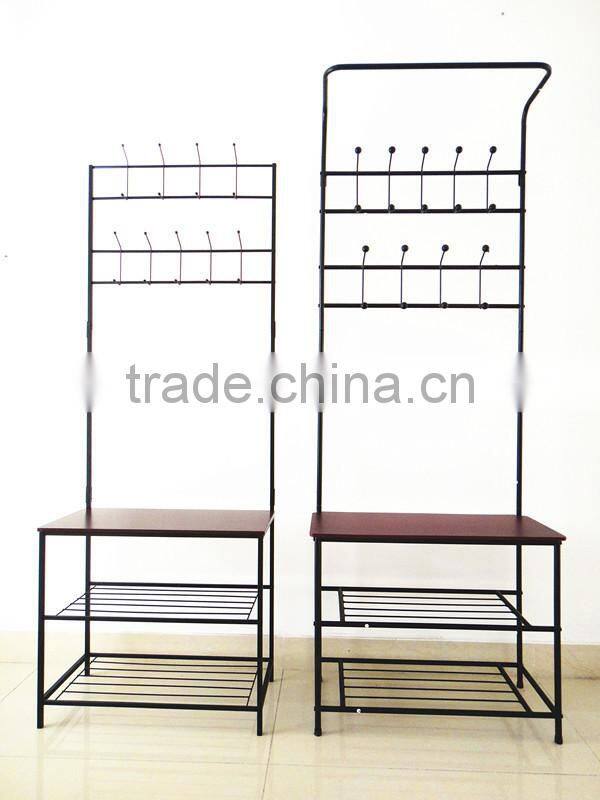 Entry Way Hall Tree Bench Hook coat Hanger stand Shoe cloth rack
