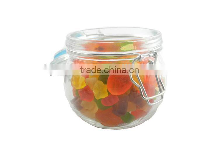 glass airtight tea tins with clamp lid CK13