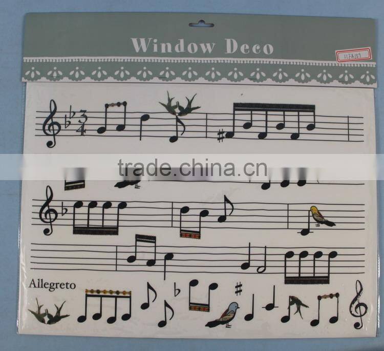 Music Score Window Stickers for Room Decoration