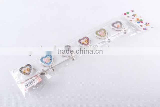 Fluorescent heart shape hook with bear patterns/plastic hook