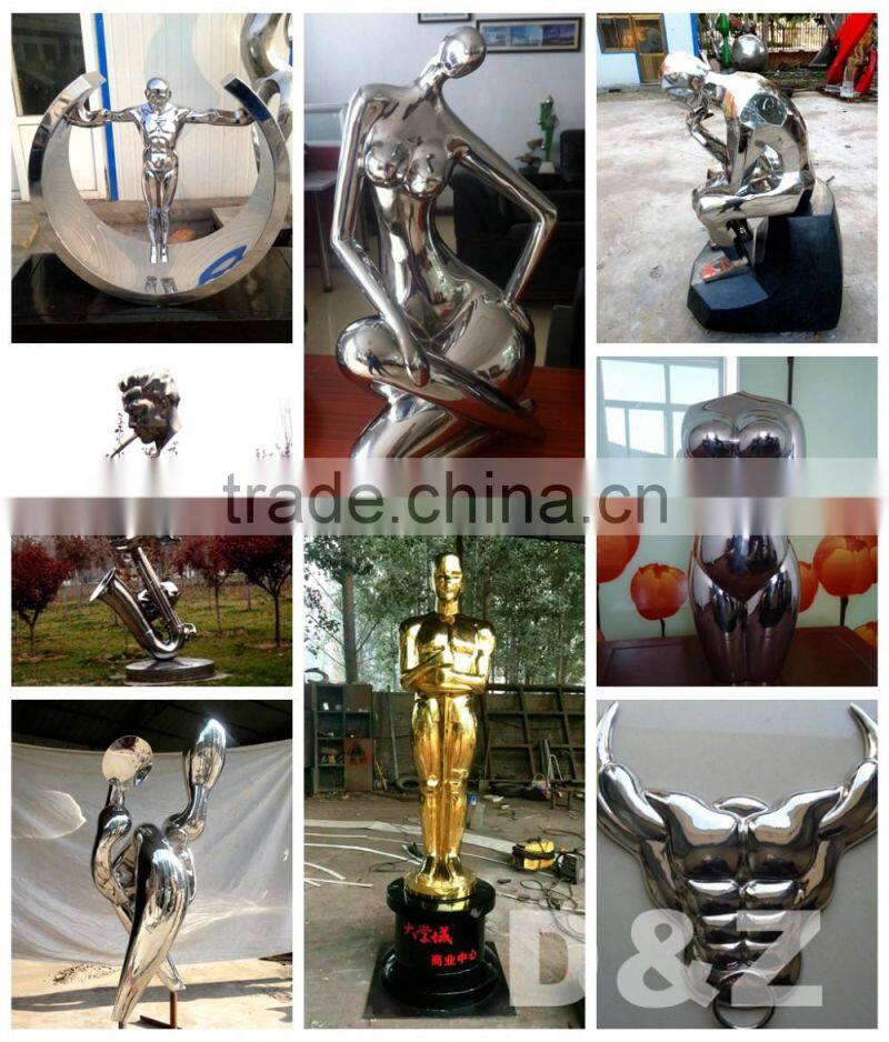 Large size metal skull decoration stainless steel sculptures