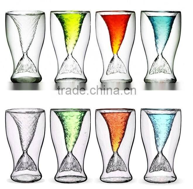 Promotional borosilicate double wall glass cup